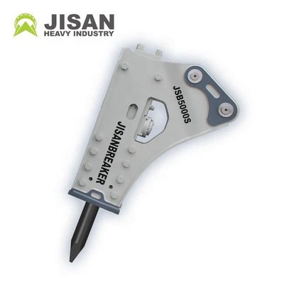 كسارة صخور هيدروليكية بضغط تشغيل 160-180 كجم/سم2 ومعدل تدفق زيت 150-190 لتر/دقيقة ومعدل تأثير 350-500 ضربة في الدقيقة للحفارات