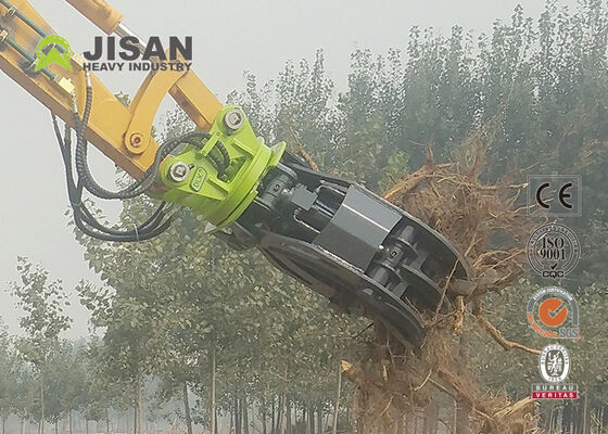 Double Linkage Rotating Hydraulic Log Grapple 1800mm Jaw Opening For CAT 336 Excavator