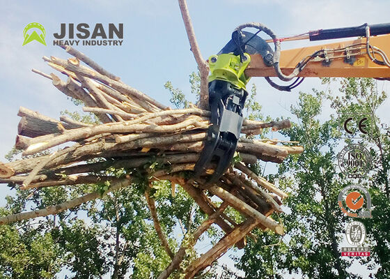 Double Linkage Rotating Hydraulic Log Grapple 1800mm Jaw Opening For CAT 336 Excavator