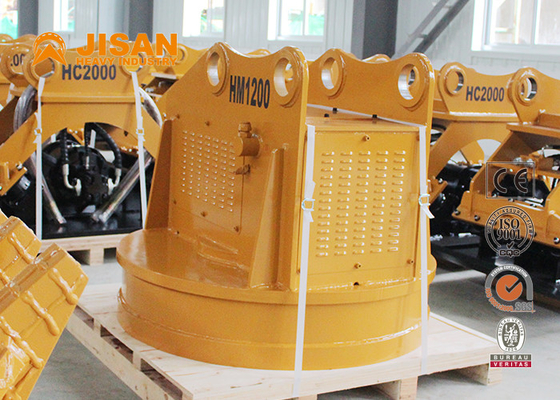 1600kg 3600lb 1.2m 47in مغناطيس كهربائي دائري للرفع الهيدروليكي للخردة المعدنية للرافعة